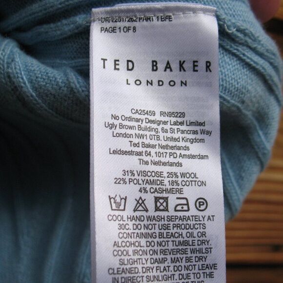 Ted Baker Cashmere Wool Balloon Sleeve Knit Sweater - Picture 9 of 9